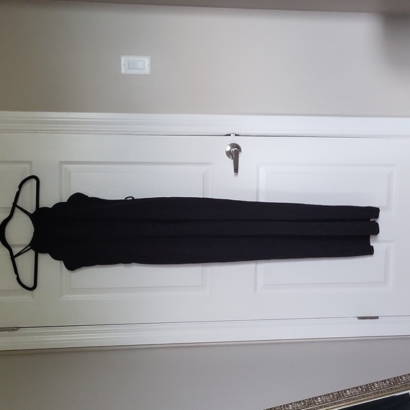 Black Sparkly Long Jumpsuit - Picture 3 of 4